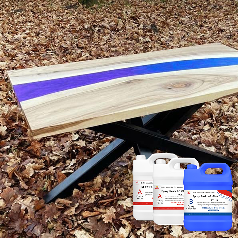  HL521 3 Gallonen Kit River Tisch Epoxidharz Holzm&ouml;bel Epoxidharz UV-Schutz