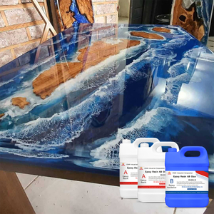  HL521 Kit de 3 gallons Table de rivi&egrave;re r&eacute;sine &eacute;poxy meubles en bois r&eacute;sine &eacute;poxy protection Uv