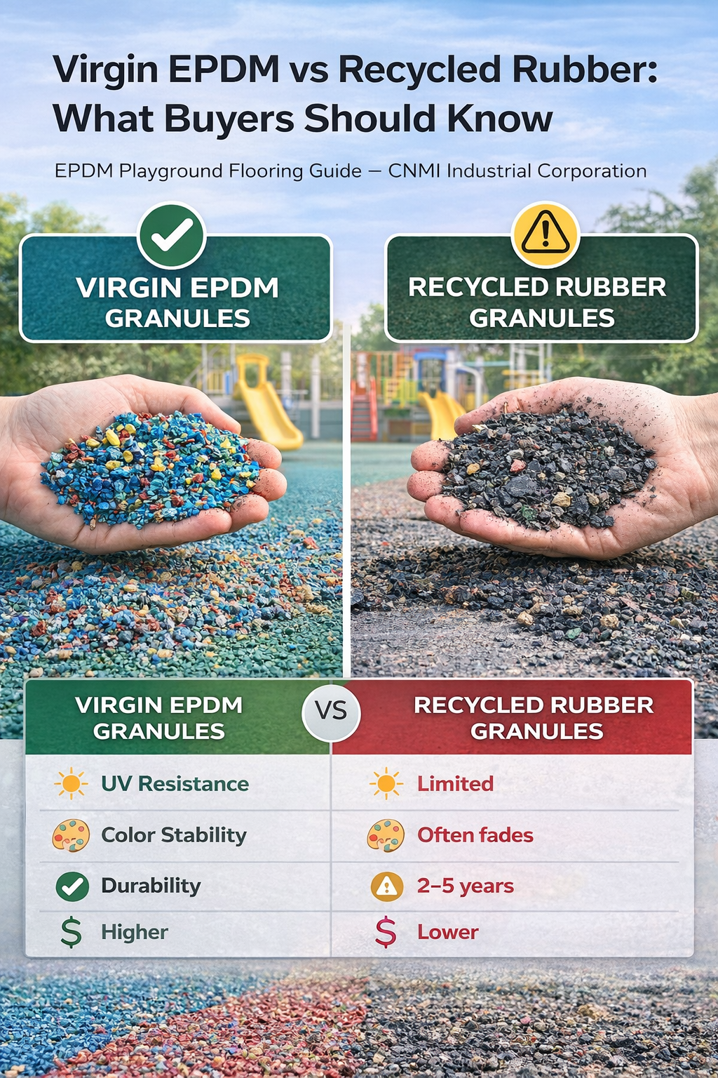 Frischer EPDM im Vergleich zu recyceltem Gummi: Was K&auml;ufer wissen sollten