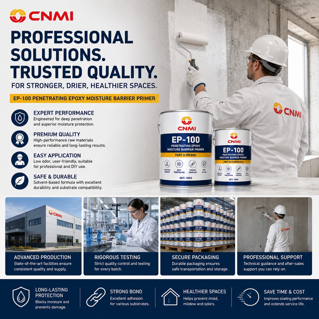 EP-100 vochtbestendige, doordringende epoxyprimer met lage viscositeit|CNMI