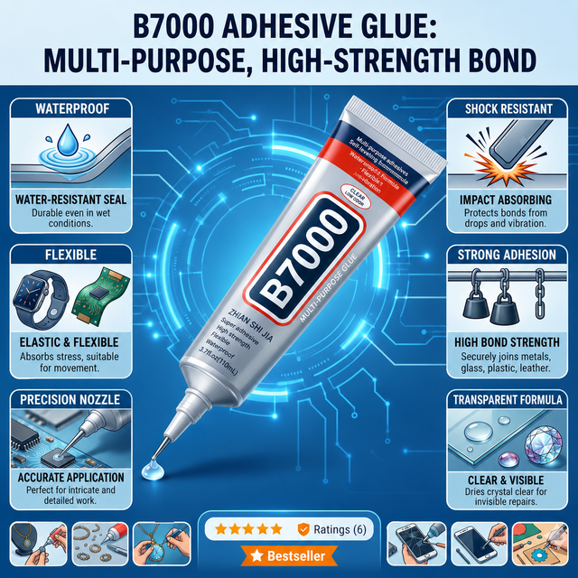 Colle adh&eacute;sive multi-usages B7000 pour r&eacute;paration lCNMl