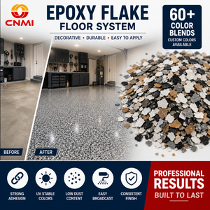 1/4' Epoxyvlokken, stofarm, op maat gemaakt mengsel voor garagevloer